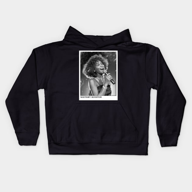 Vintage Classic Whitney Houston Singer Kids Hoodie by Nandin Putri